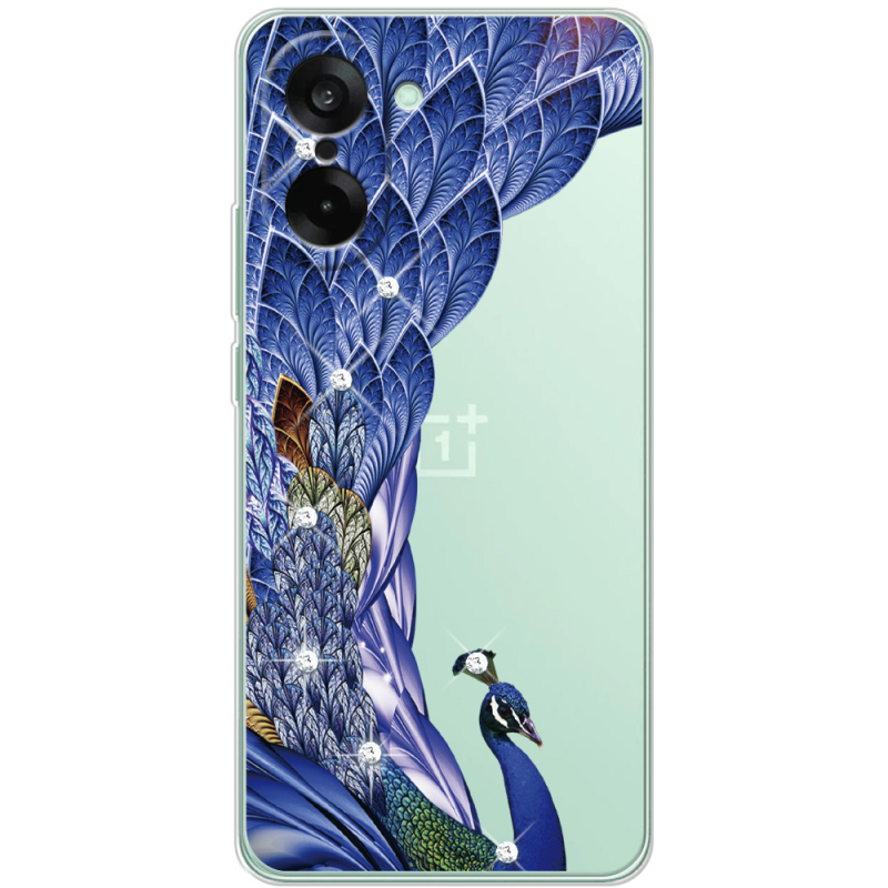 Чохол зі стразами OnePlus Nord CE5 Peafowl