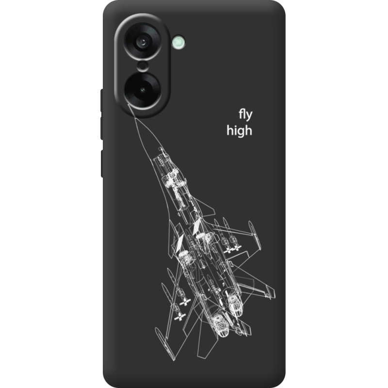 Чорний чохол BoxFace OnePlus Nord CE5 Військовий літак