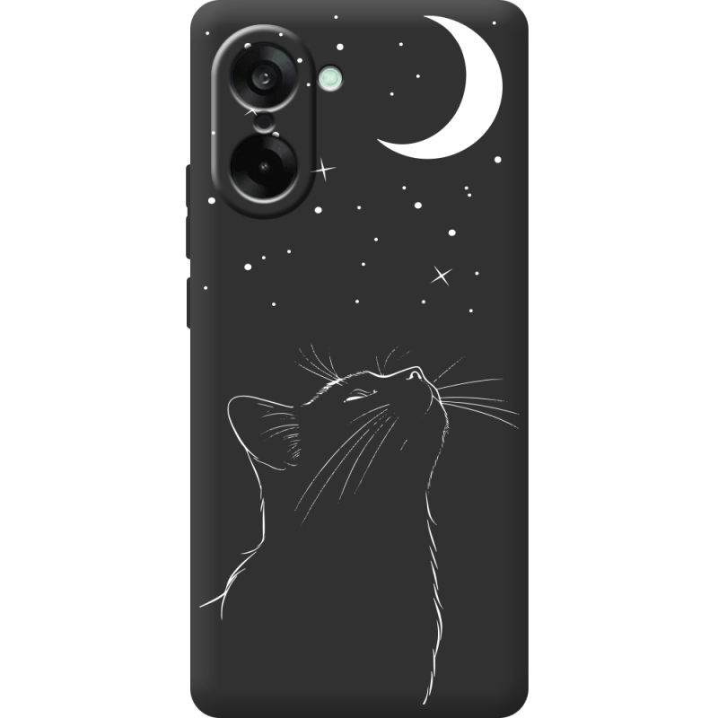 Чорний чохол BoxFace OnePlus Nord CE5 Місячний кіт