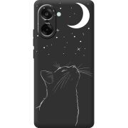 Чорний чохол BoxFace OnePlus Nord CE5 Місячний кіт