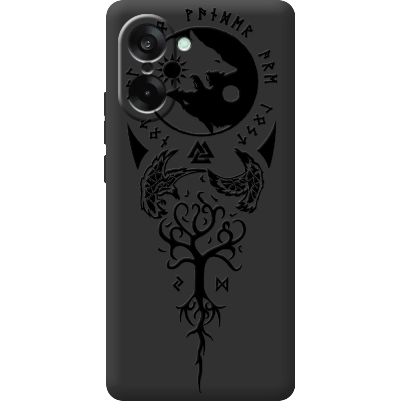 Чорний чохол BoxFace OnePlus Nord CE5 Hugin and Munin