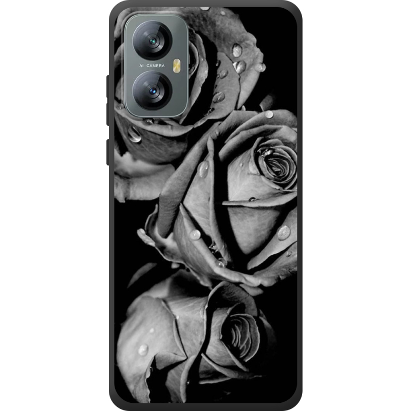 Чохол BoxFace Blackview A52 Black and White Roses