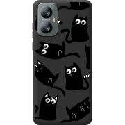 Прозорий чохол BoxFace Blackview A52 с 3D-глазками Black Kitty