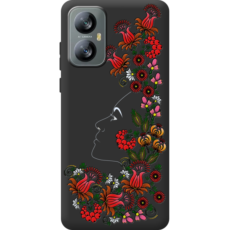 Чорний чохол BoxFace Blackview A52 3D Ukrainian Muse