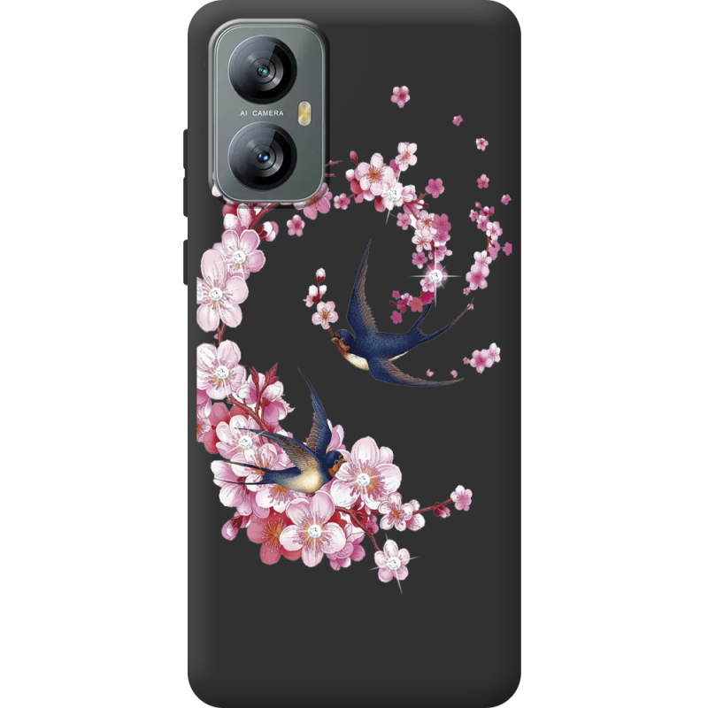 Чохол зі стразами Blackview A52 Swallows and Bloom