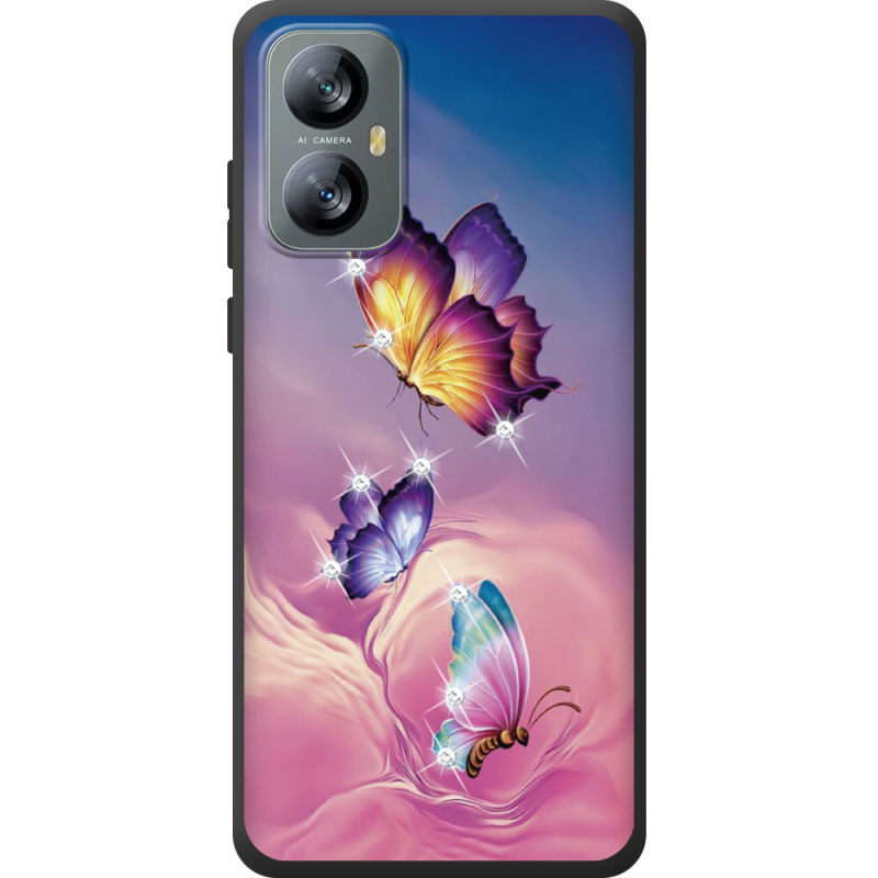 Чохол зі стразами Blackview A52 Butterflies