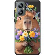 Прозорий чохол BoxFace Blackview A52 Pro Капибара з квітами