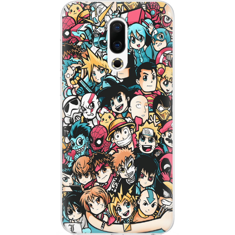 Чехол Uprint Meizu 16th Anime Stickers