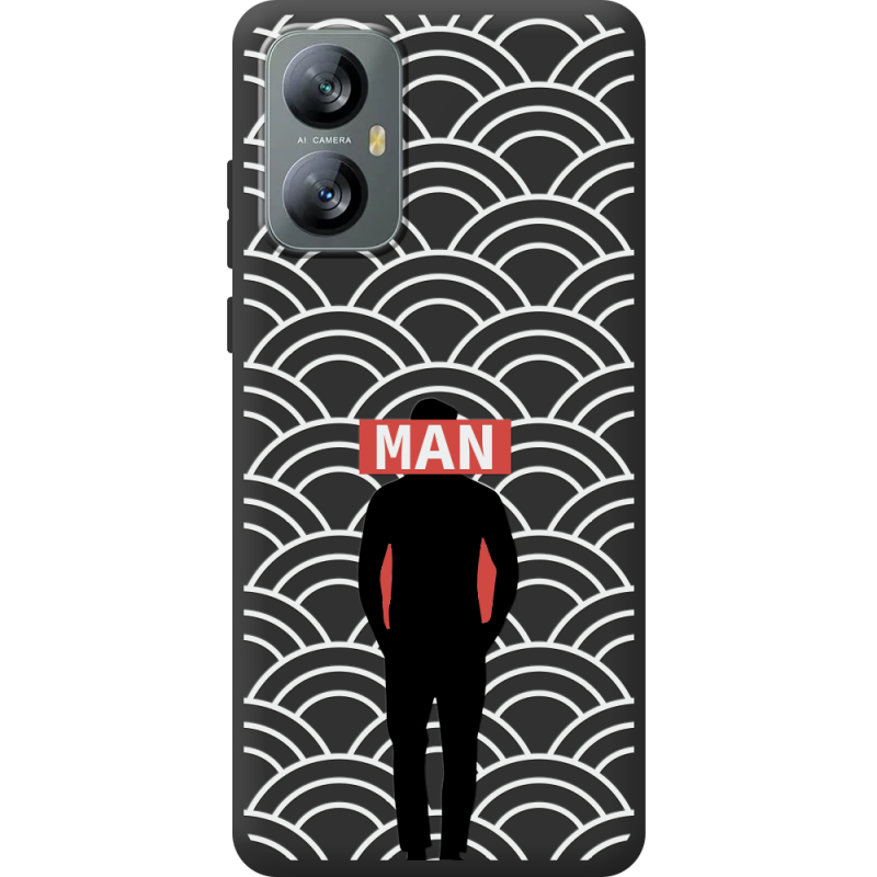 Чорний чохол BoxFace Blackview A52 Pro Man Pattern