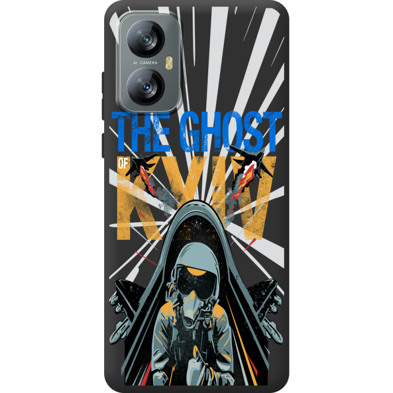 Чорний чохол BoxFace Blackview A52 Pro Привид Києва в дії