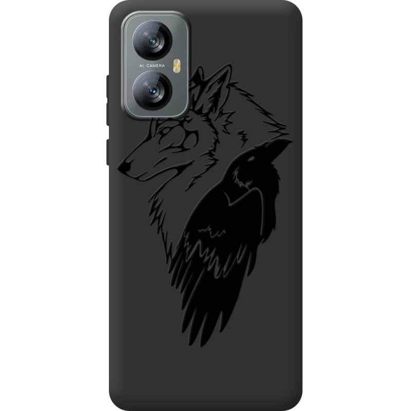 Чорний чохол BoxFace Blackview A52 Pro Wolf and Raven