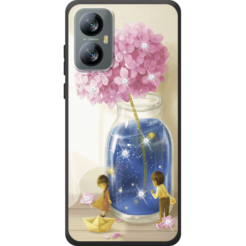 Чохол зі стразами Blackview A52 Pro Little Boy and Girl