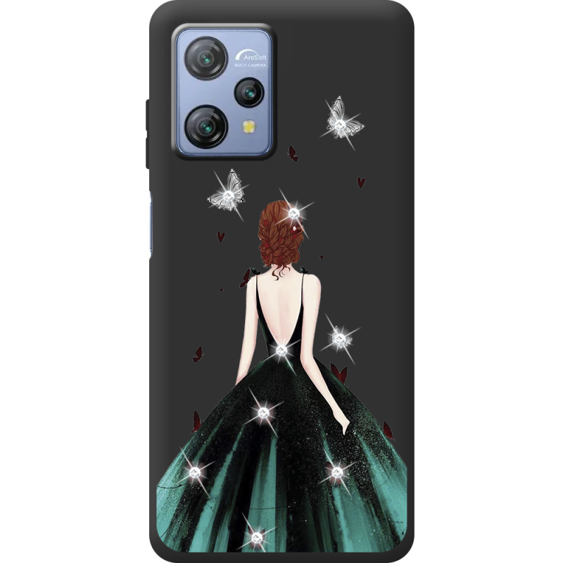 Чохол зі стразами Blackview A53 Girl in the green dress