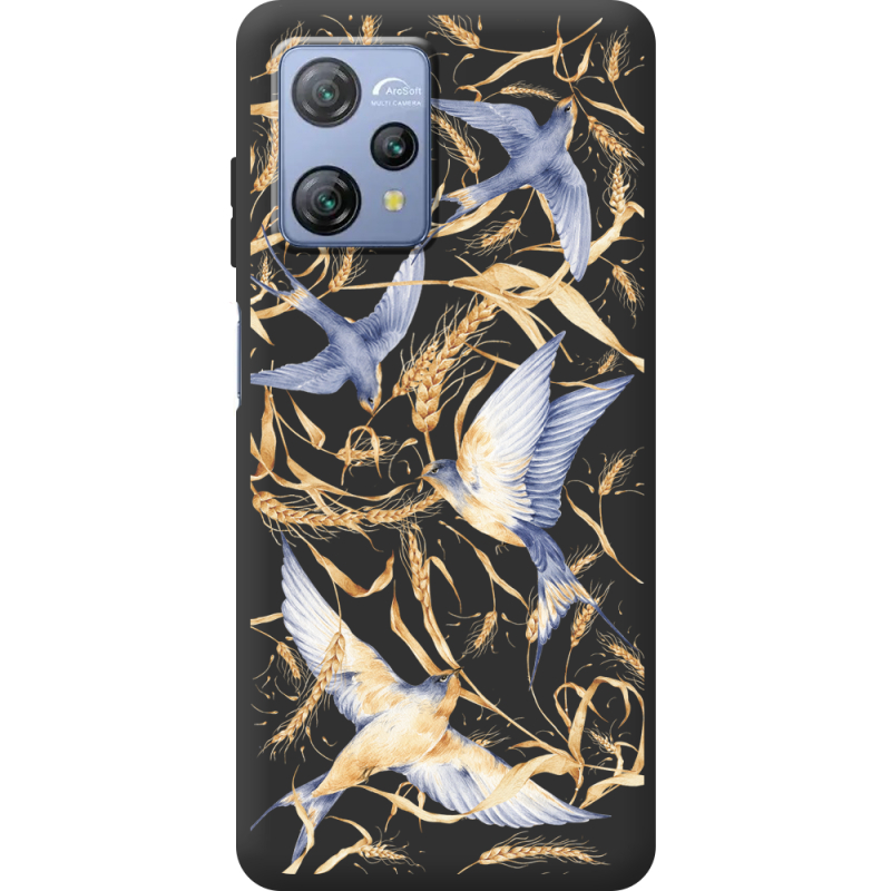 Чорний чохол BoxFace Blackview A53 Ластівки