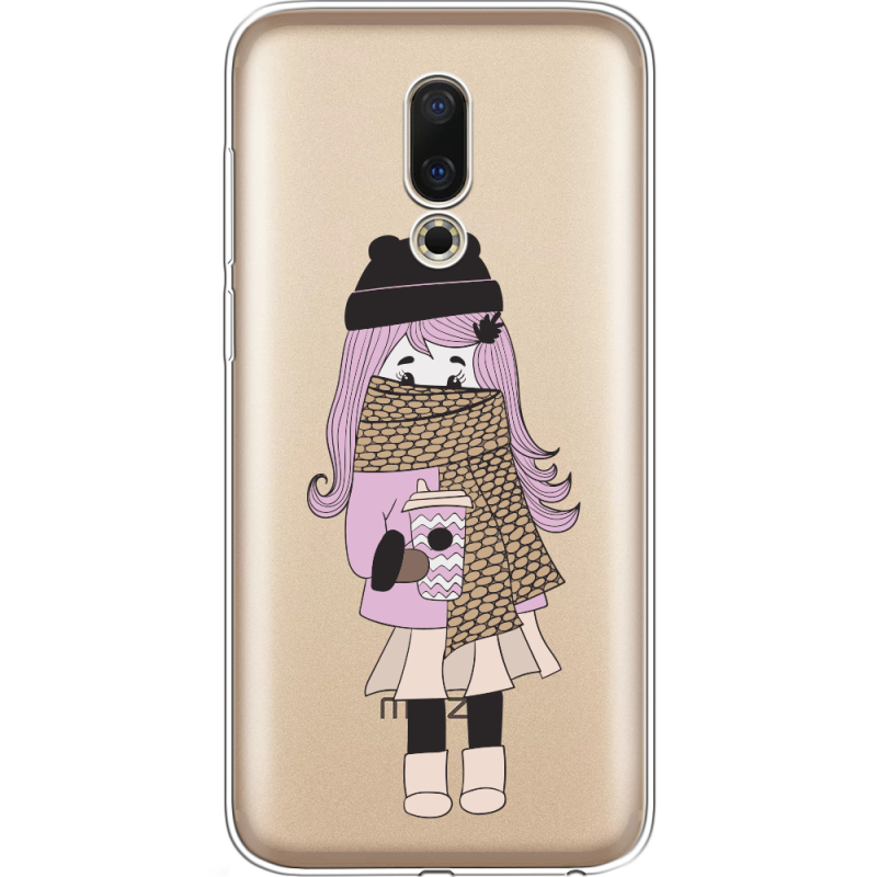 Прозрачный чехол Uprint Meizu 16 Winter Morning Girl