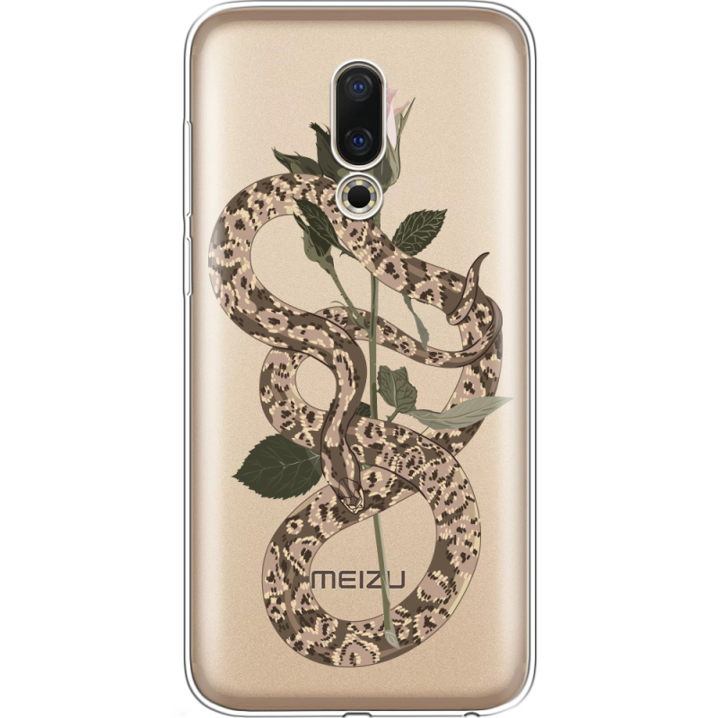 Прозрачный чехол Uprint Meizu 16 Glamor Snake