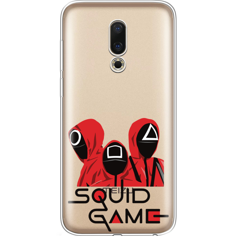 Прозрачный чехол Uprint Meizu 16 siquid game люди в красном