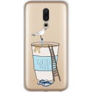Прозрачный чехол Uprint Meizu 16 Segull in Cofee Pool