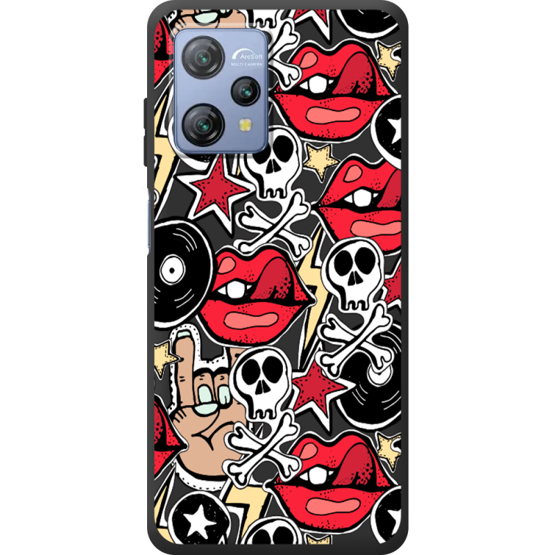 Чорний чохол BoxFace Blackview A53 Pro Rock Graffiti