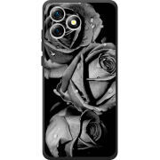 Чохол BoxFace Oukitel C53 Black and White Roses