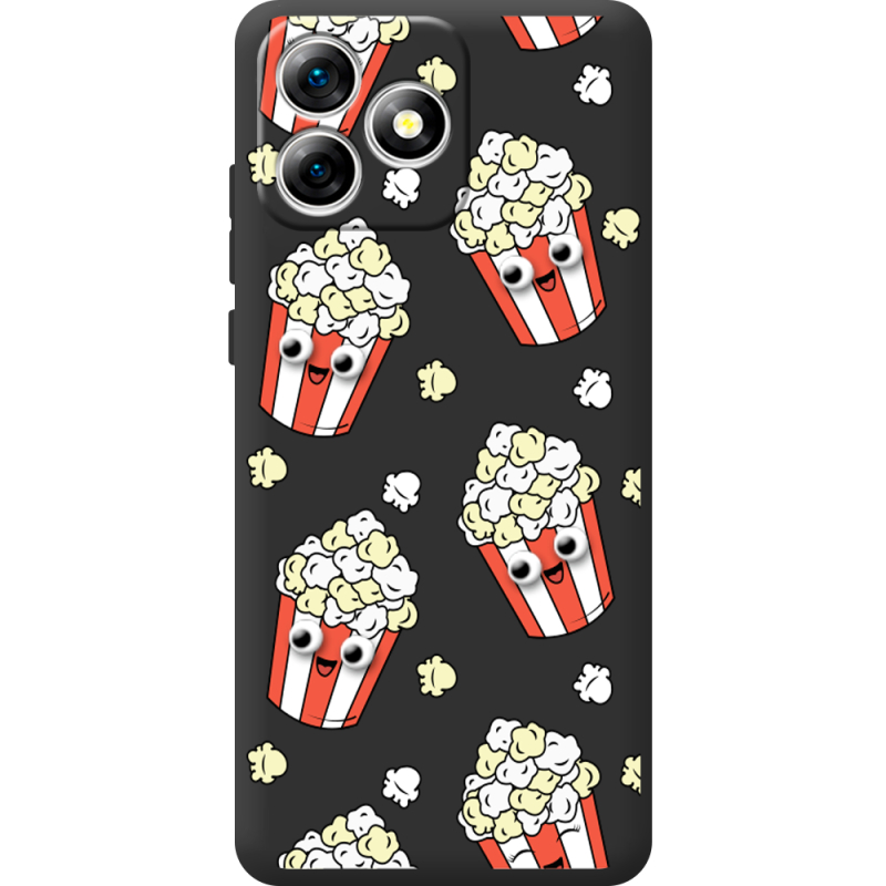 Прозорий чохол BoxFace Oukitel C53 с 3D-глазками Popcorn