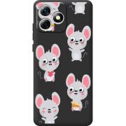 Прозорий чохол BoxFace Oukitel C53 с 3D-глазками Mouse