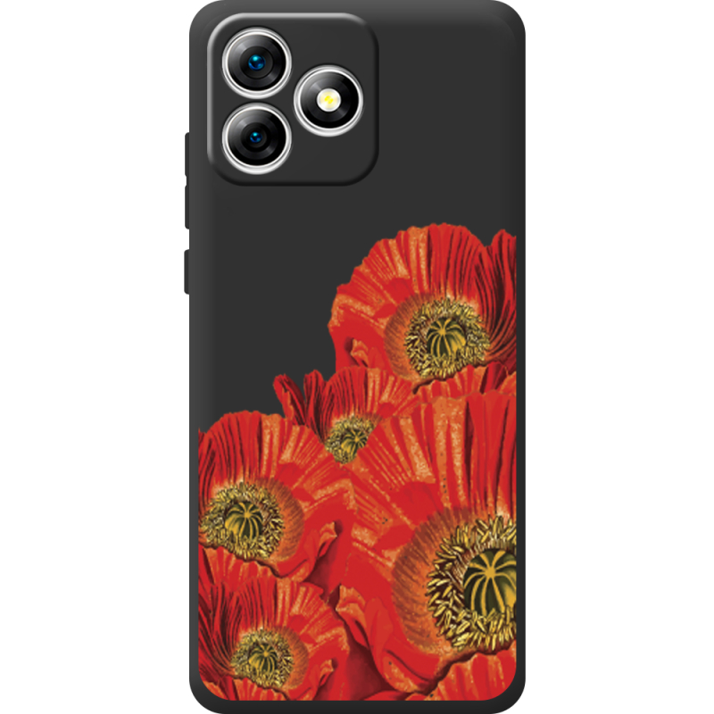 Прозорий чохол BoxFace Oukitel C53 Red Poppies