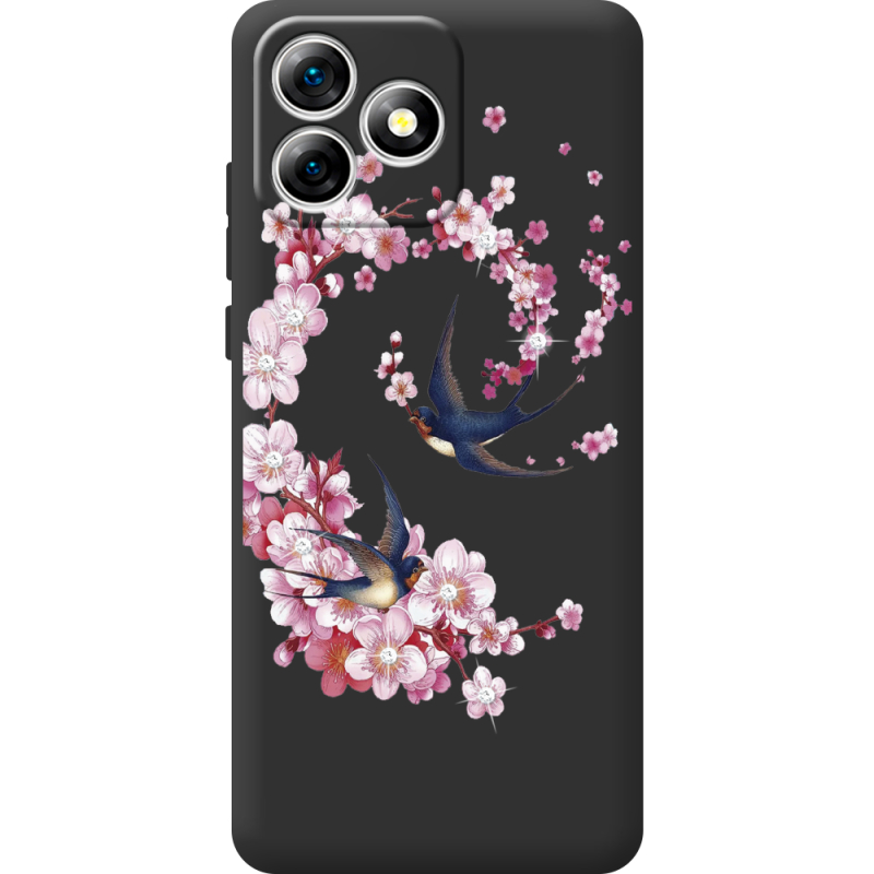 Чохол зі стразами Oukitel C53 Swallows and Bloom