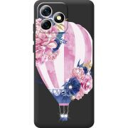 Чохол зі стразами Oukitel C53 Pink Air Baloon