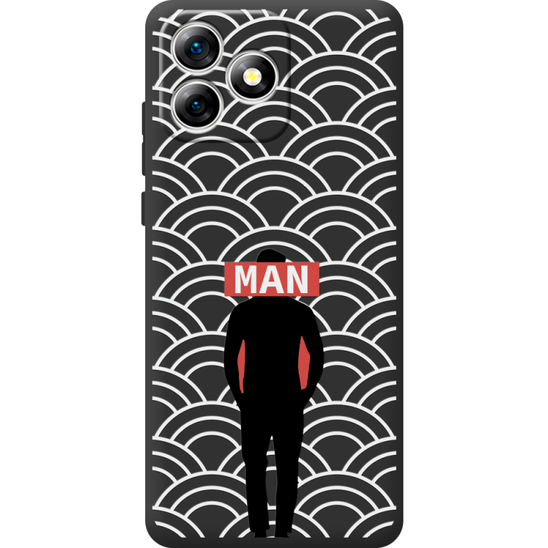 Чорний чохол BoxFace Oukitel C53 Man Pattern