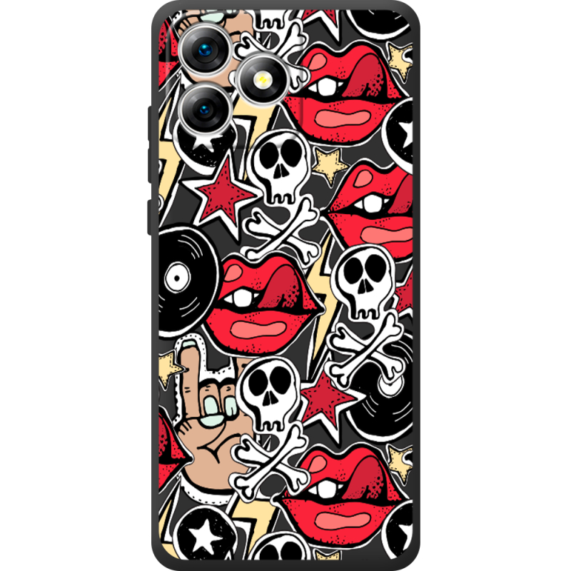Чорний чохол BoxFace Oukitel C53 Rock Graffiti