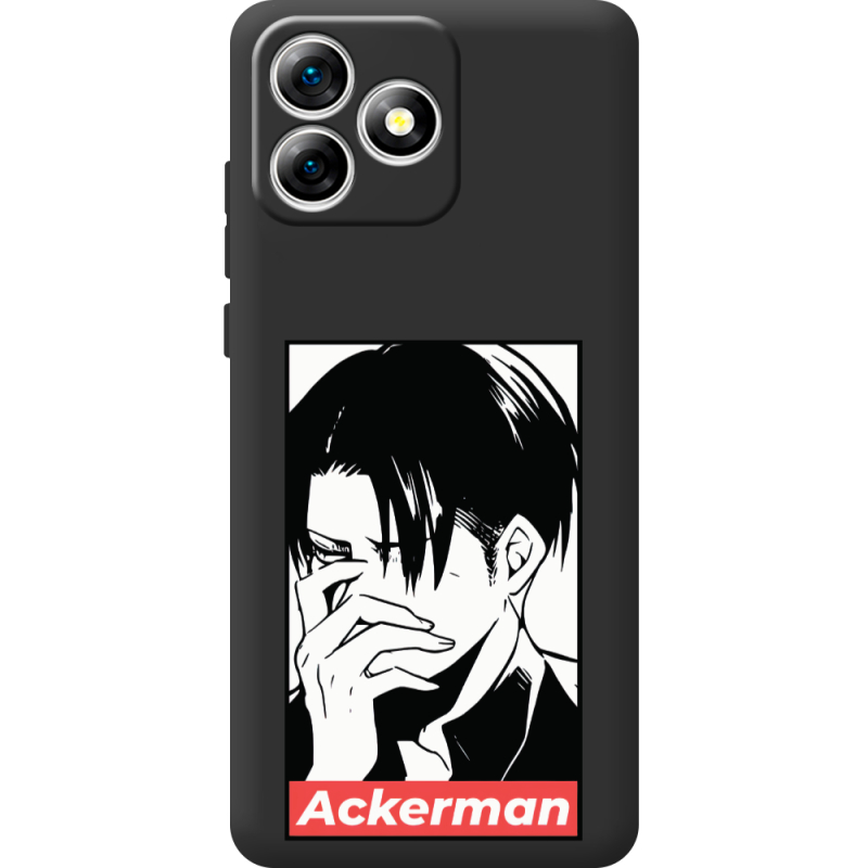 Чорний чохол BoxFace Oukitel C53 Attack On Titan - Ackerman