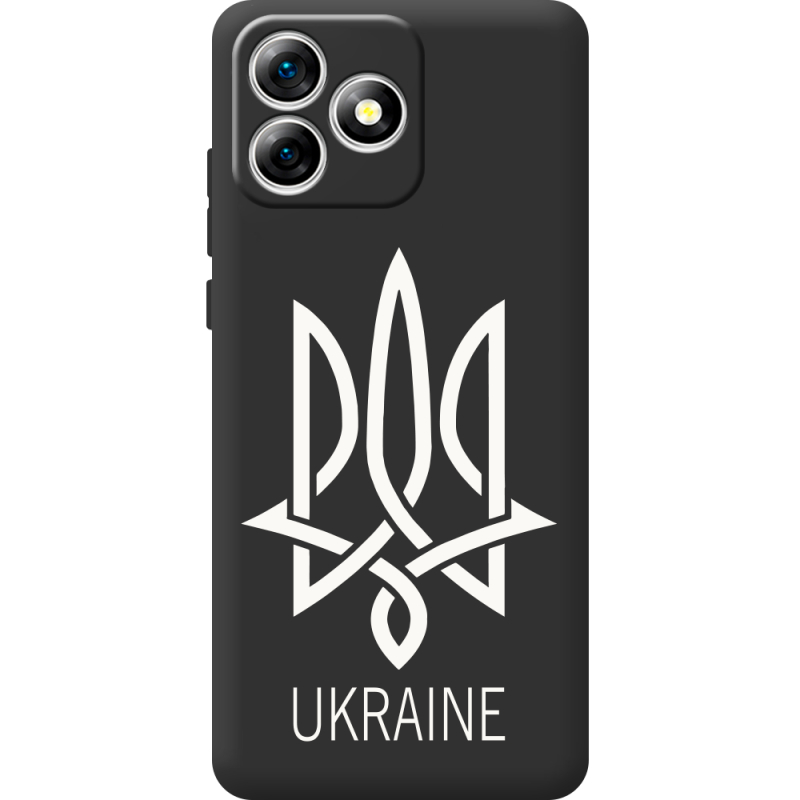 Чорний чохол BoxFace Oukitel C53 Тризуб монограмма ukraine