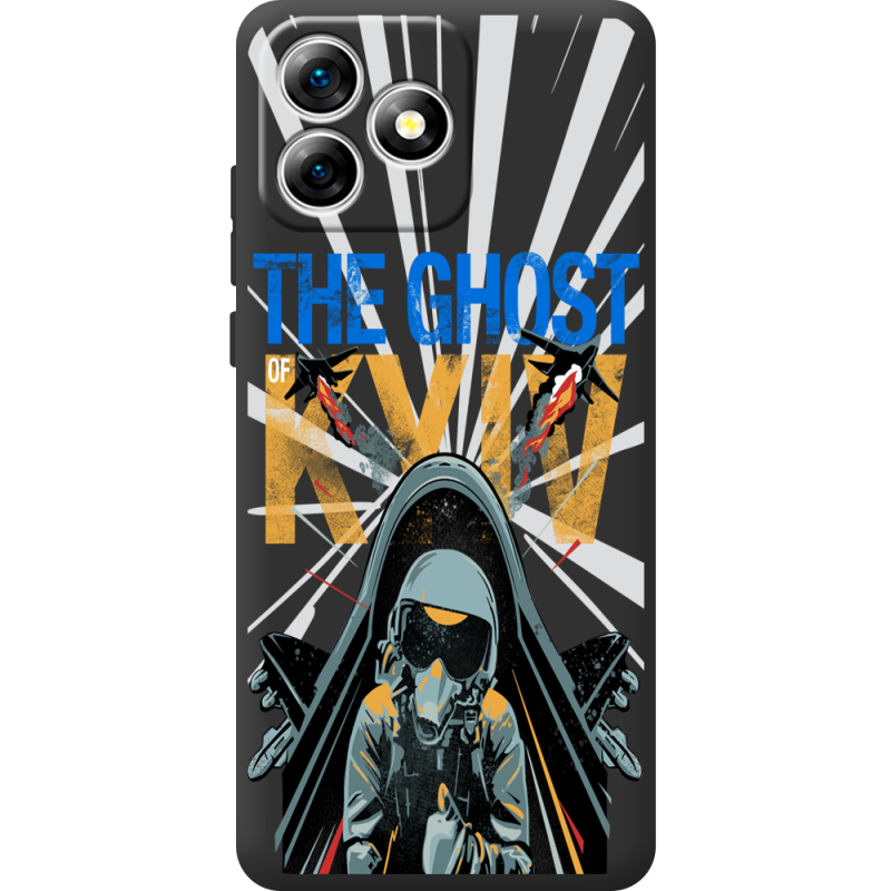 Чорний чохол BoxFace Oukitel C53 Привид Києва в дії