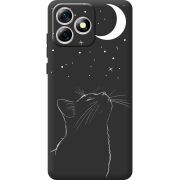 Чорний чохол BoxFace Oukitel C53 Місячний кіт