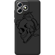 Чорний чохол BoxFace Oukitel C53 Skull and Roses