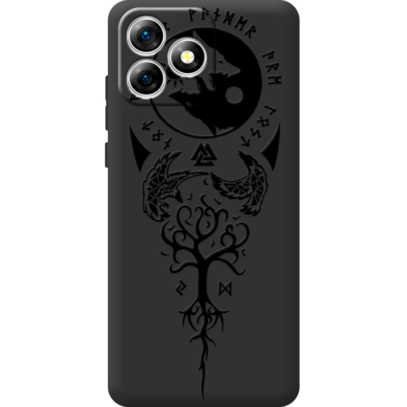Чорний чохол BoxFace Oukitel C53 Hugin and Munin