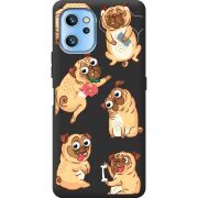 Прозрачный чехол BoxFace Umidigi A13 / A13 Pro с 3D-глазками Pug