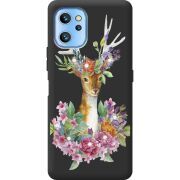 Чехол со стразами Umidigi A13S Deer with flowers