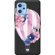 Чехол со стразами Umidigi A13S Pink Air Baloon