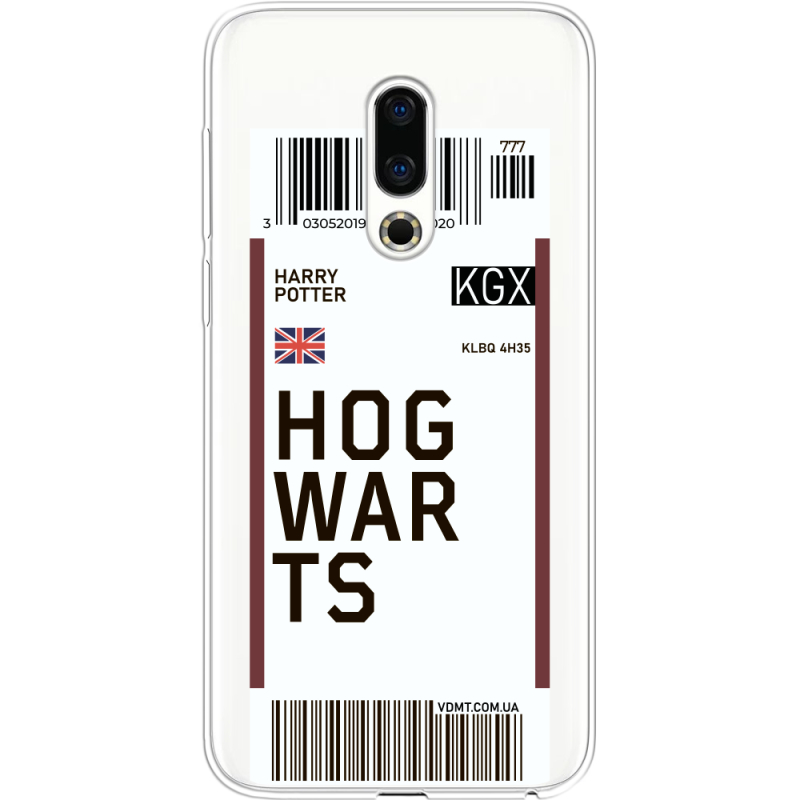 Прозрачный чехол Uprint Meizu 16th Ticket Hogwarts