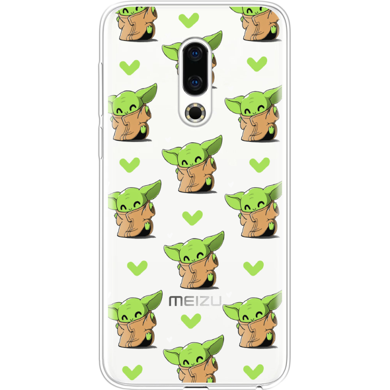 Прозрачный чехол Uprint Meizu 16th Pattern Baby Yoda