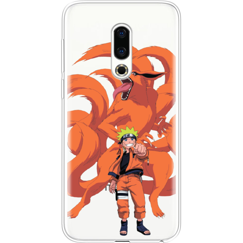 Прозрачный чехол Uprint Meizu 16th Naruto and Kurama