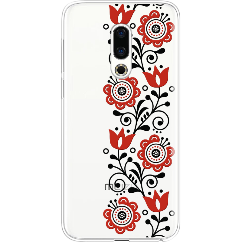 Прозрачный чехол Uprint Meizu 16th Ethno Ornament