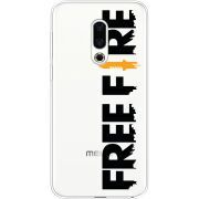Прозрачный чехол Uprint Meizu 16th Free Fire Black Logo