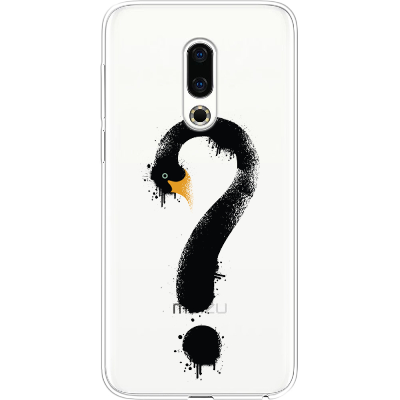 Прозрачный чехол Uprint Meizu 16th Swan question