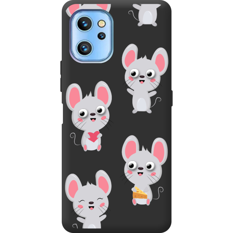 Прозрачный чехол BoxFace Umidigi A13S с 3D-глазками Mouse