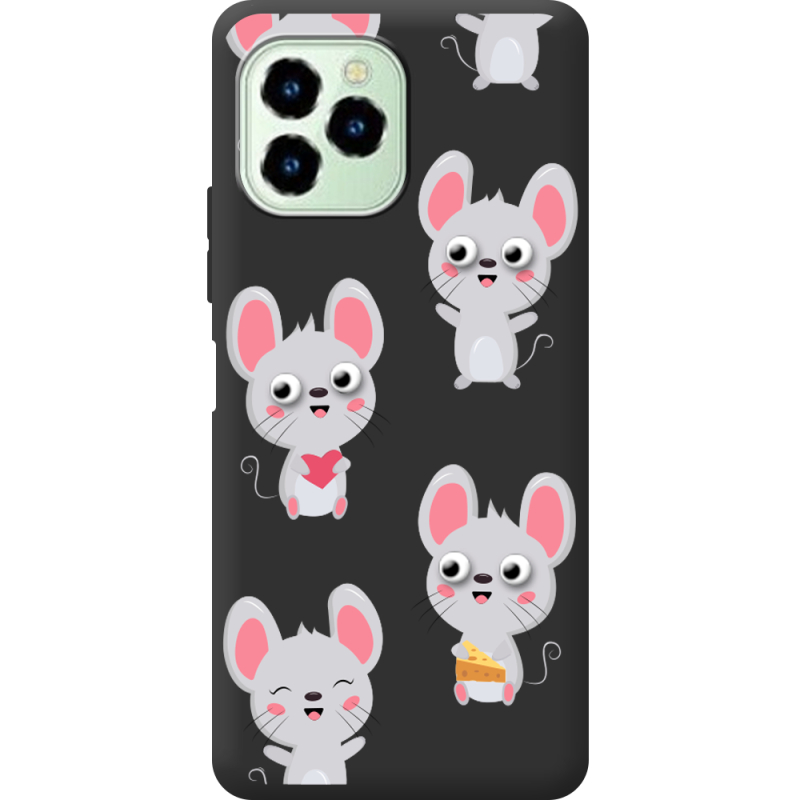 Прозрачный чехол BoxFace Oukitel C21 Pro с 3D-глазками Mouse