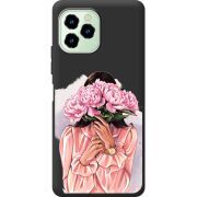 Прозрачный чехол BoxFace Oukitel C21 Pro Девушка с Пионами