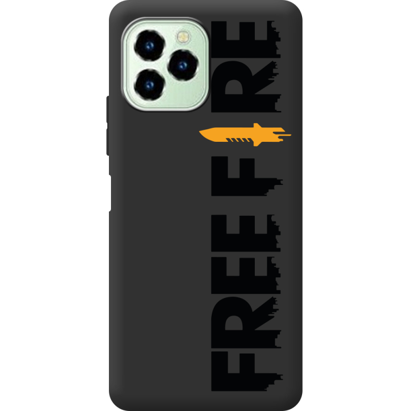 Прозрачный чехол BoxFace Oukitel C21 Pro Free Fire Black Logo